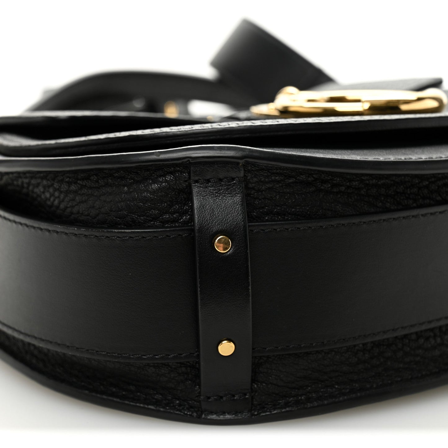 Grained Calfskin Large Tess Bag Black