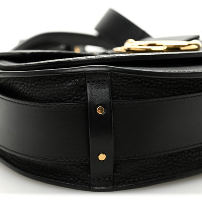Grained Calfskin Large Tess Bag Black