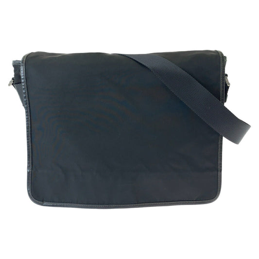 Prada Tessuto Triangle Logo Plate Nylon Shoulder Bag