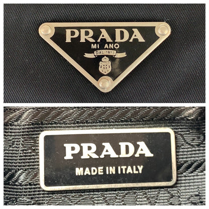 Prada Tessuto Nylon Leather Python Shoulder Bag