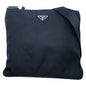 Prada Tessuto Triangle Logo Plate Nylon Shoulder Bag