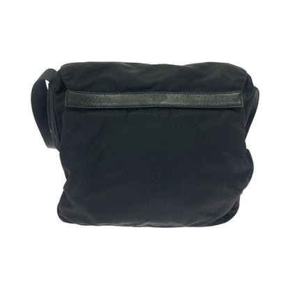 Prada Tessuto Triangle Logo Plate Nylon Shoulder Bag