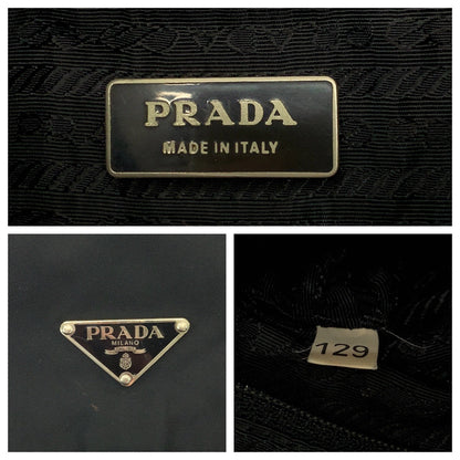 Prada Tessuto Triangle Logo Plate Nylon Shoulder Bag