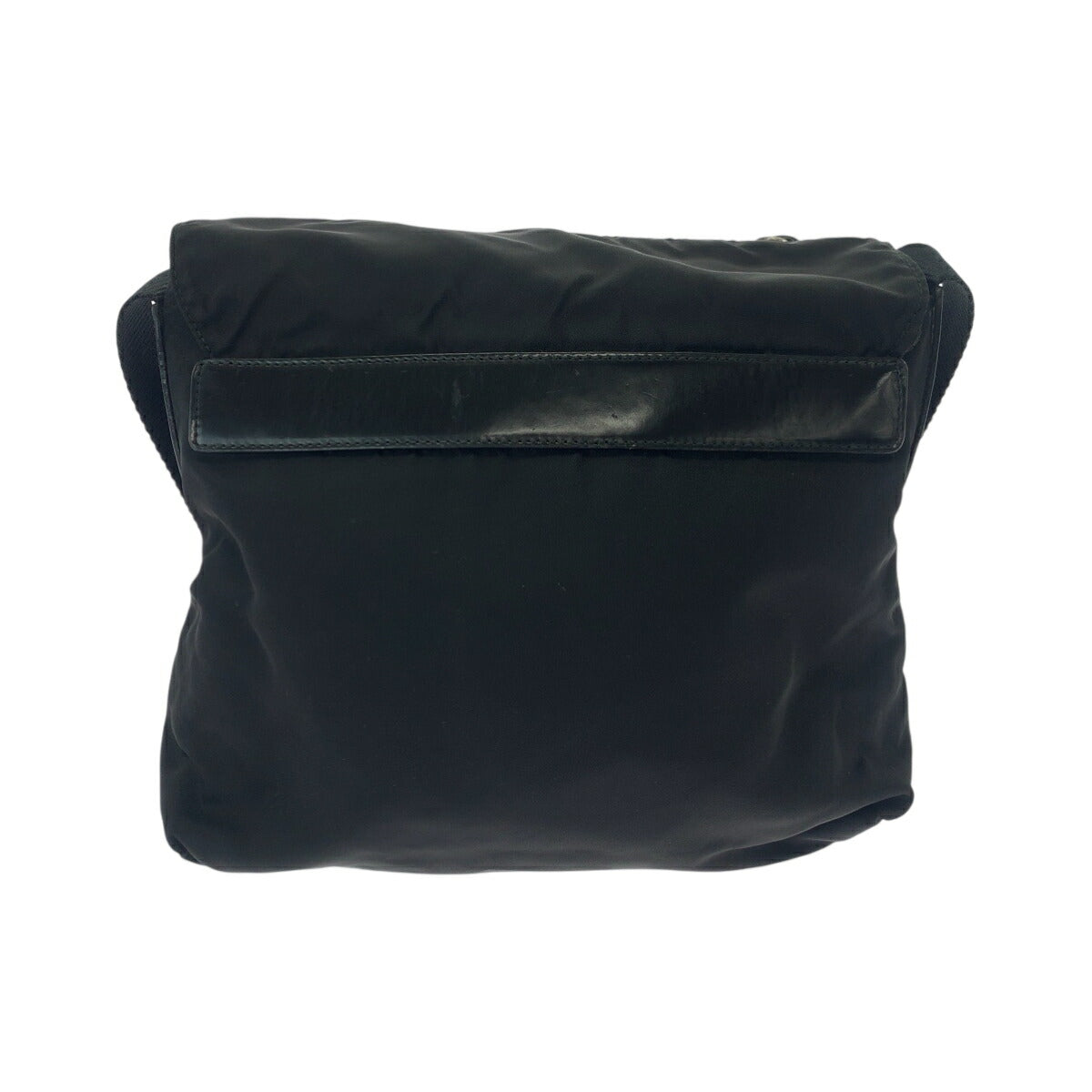 Prada Tessuto Triangle Logo Plate Nylon Shoulder Bag