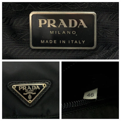 Prada Tessuto Triangle Logo Plate Nylon Shoulder Bag