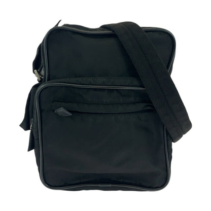 Prada Tessuto Triangle Logo Plate Nylon Shoulder Bag