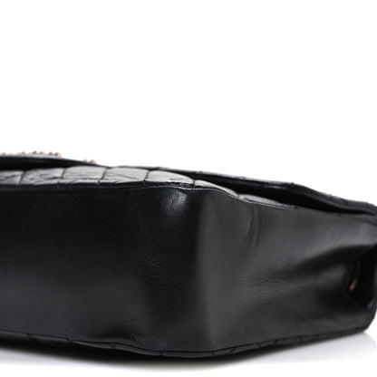 Lambskin Medium Westminster Pearl Flap Black