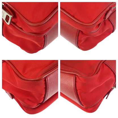 Prada Tessuto Saffiano Nylon Leather Shoulder Bag