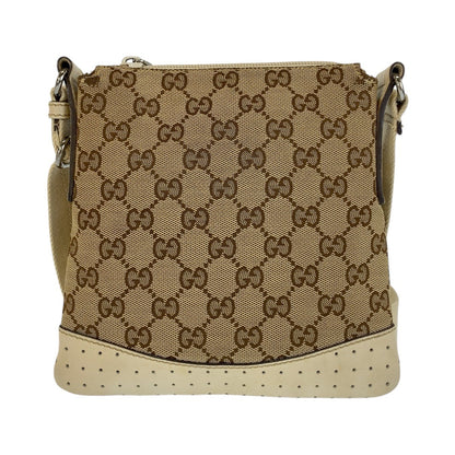 Gucci GG Canvas Leather Shoulder Bag