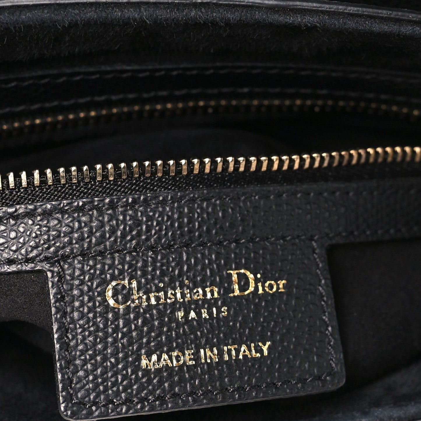 Grained Calfskin Saddle Bag Black