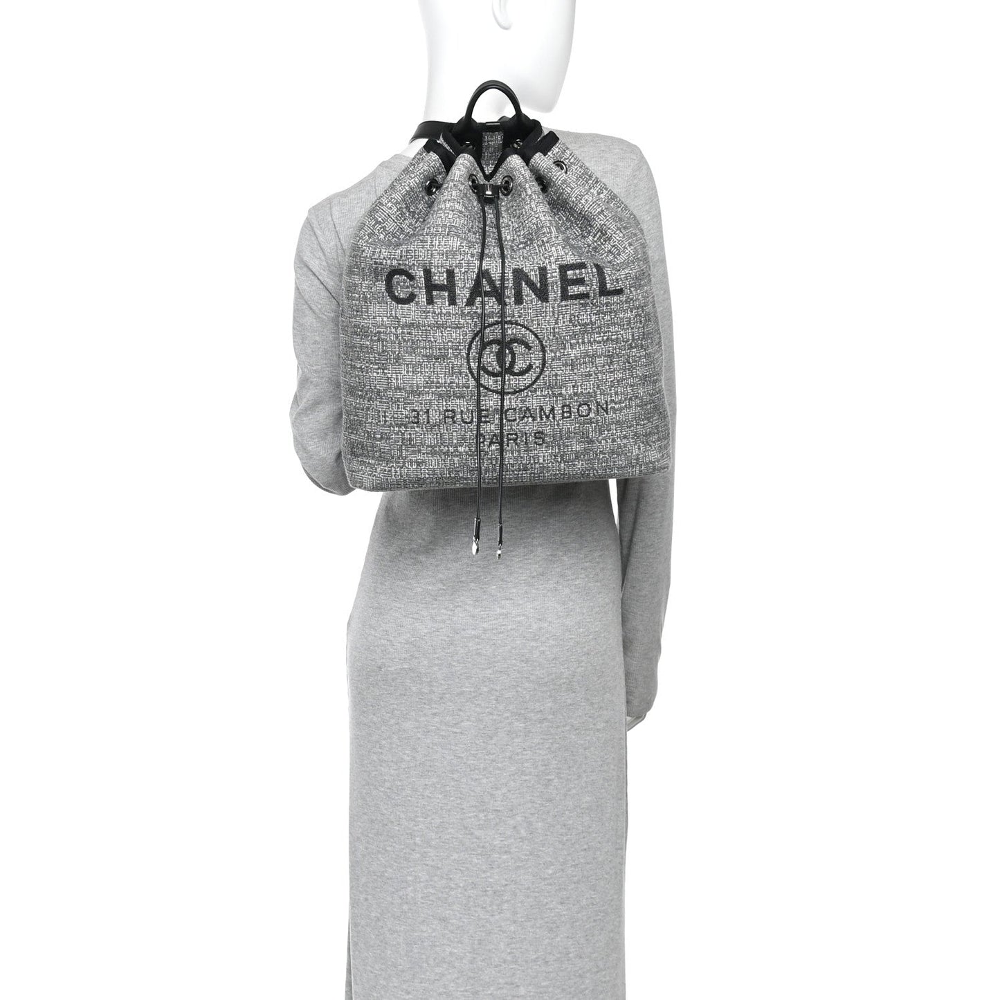 Canvas Large Deauville Backpack Charcoal