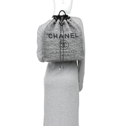 Canvas Large Deauville Backpack Charcoal