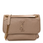 Lambskin Matelasse Monogram Medium Niki Chain Satchel Dark Beige