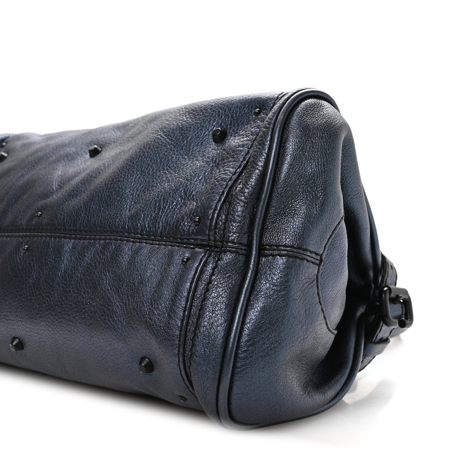 Metallic Calfskin Medium Paddington Satchel Blue