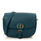 Grained Calfskin Medium Bobby Flap Steel Blue