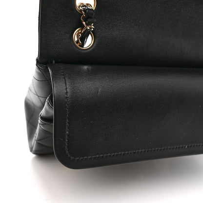 Lambskin Quilted Medium Hollywood Charms Double Flap Black