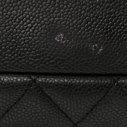 Caviar Quilted Grand Shopping Tote GST Black