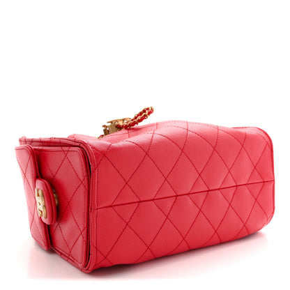 Caviar Quilted Mini Chanel 25 Handbag Red