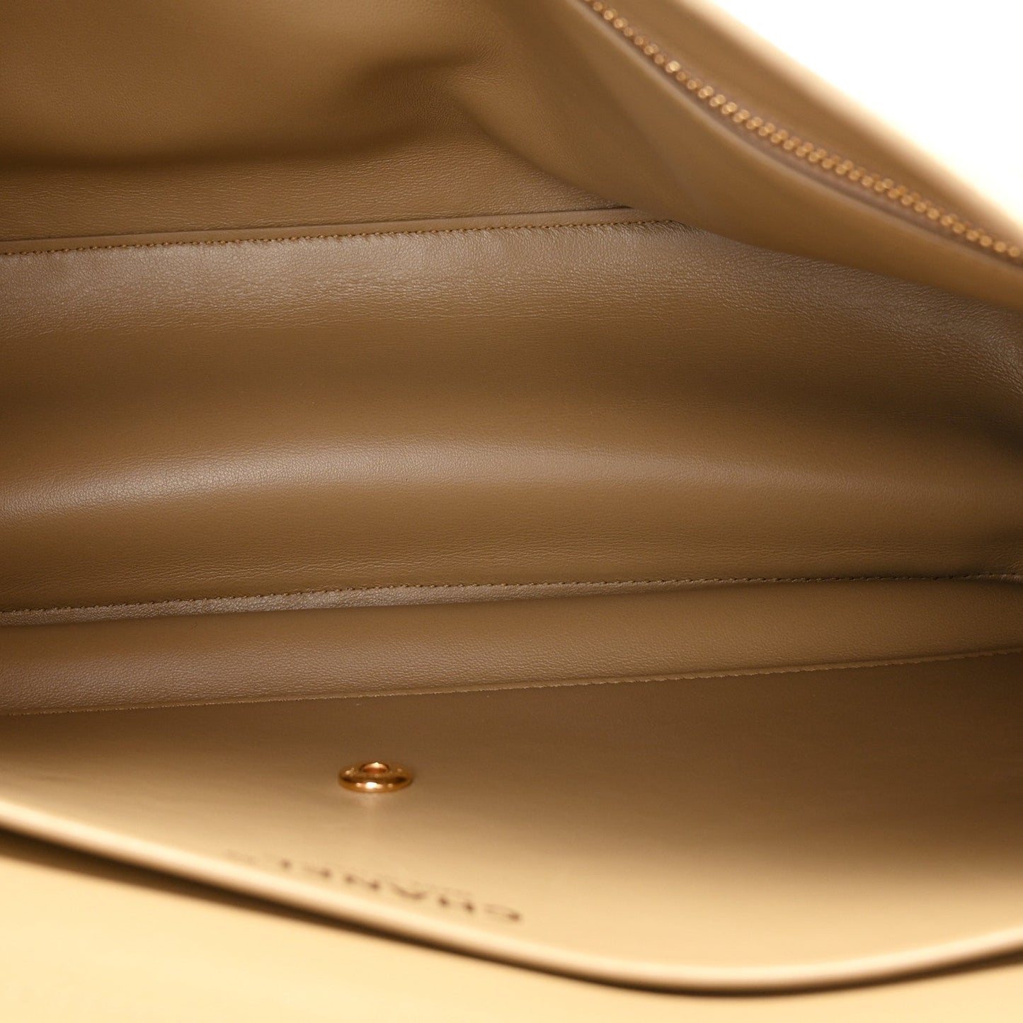 Suede Calfskin Small Souplissimo Maxi Flap Dark Beige
