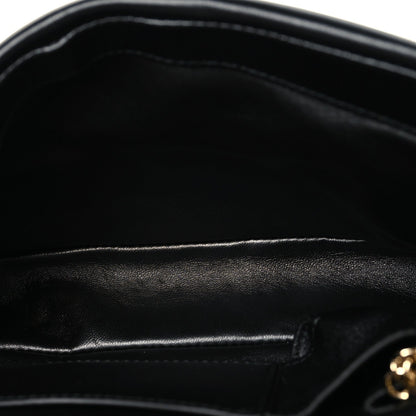 Lambskin Small GG Milano Top Handle Shoulder Bag Black