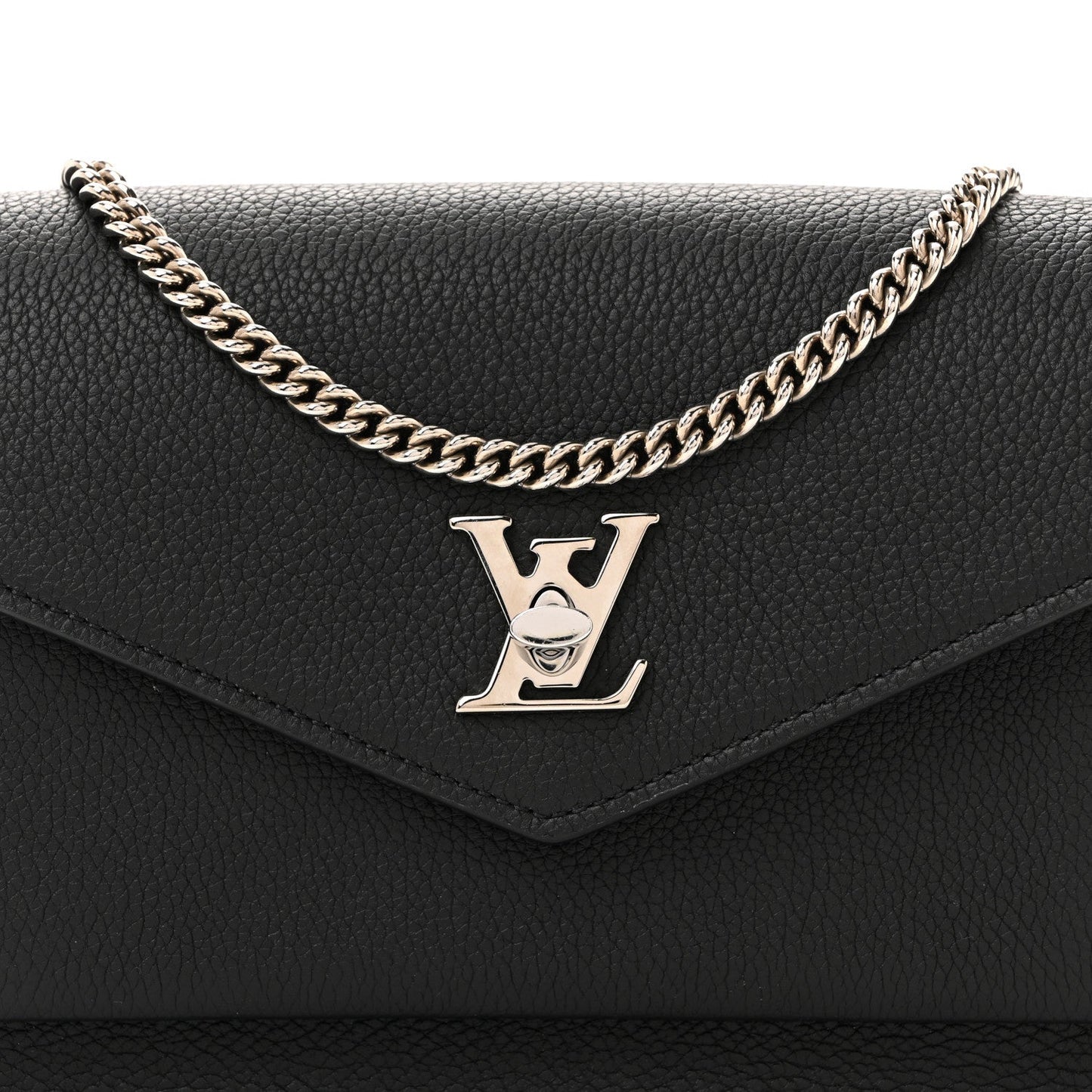 Soft Calfskin My Lockme Chain Pochette Black