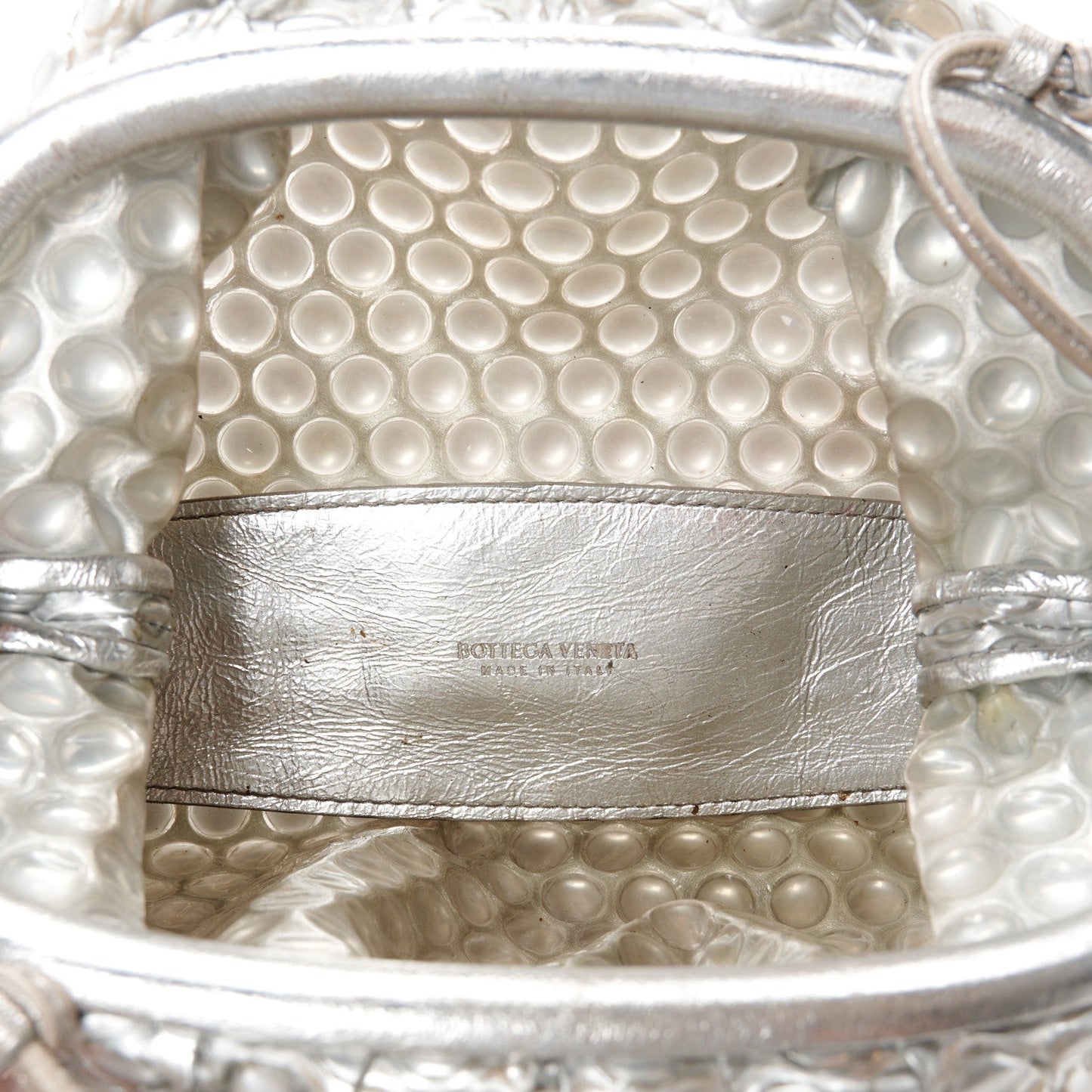 Metallic Fabric Bubble Wrap The Mini Pouch Silver