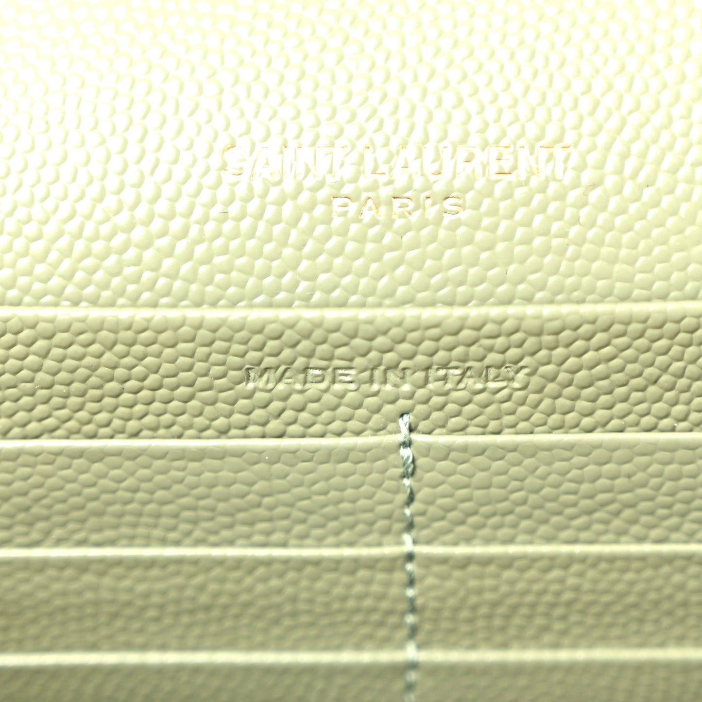 Grain De Poudre Matelasse Chevron Monogram Chain Wallet Light Sage