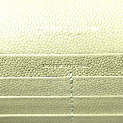 Grain De Poudre Matelasse Chevron Monogram Chain Wallet Light Sage