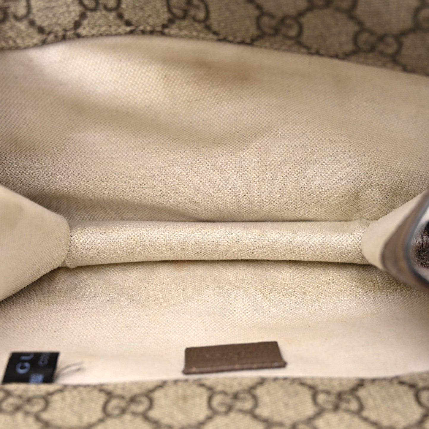 GG Supreme Monogram Web Small Neo Vintage Double Flap Messenger Bag Beige New Acero