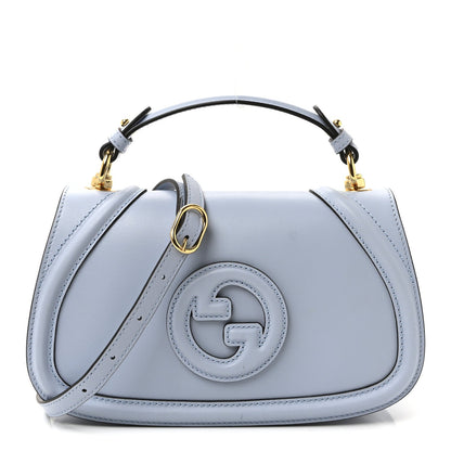 Roxy Calfskin Medium Blondie Top Handle Bag Cloudy Blue