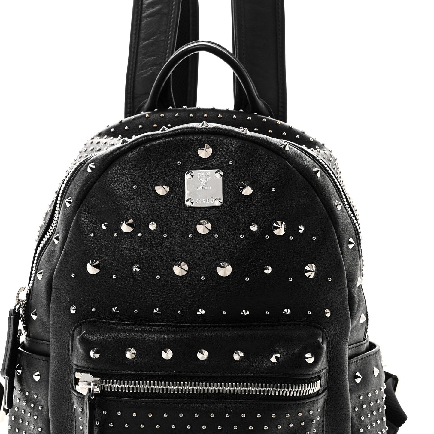 Calfskin Studded Small Stark Backpack Black