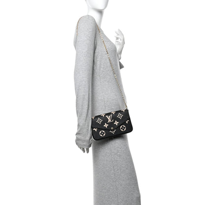 Empreinte Monogram Giant Felicie Pochette Black Beige