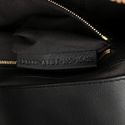 Shearling Vitello Dolce Macro FF 1974 Baguette Tobacco Black