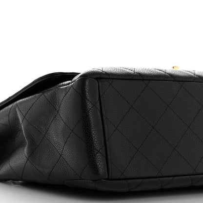 Caviar Maxi Single Flap Black