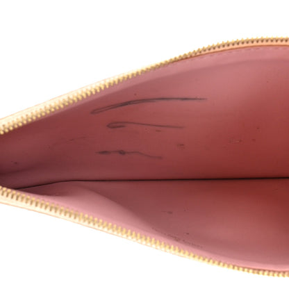 Damier Azur Pochette Felicie Chain Wallet Rose Ballerine