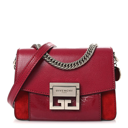Goatskin Mini GV3 Shoulder Bag Cherry Red