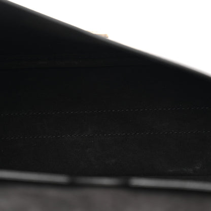Box Calfskin Large Bobby Flap Black