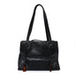 Lambskin Diamond Stitched Shoulder Bag Black