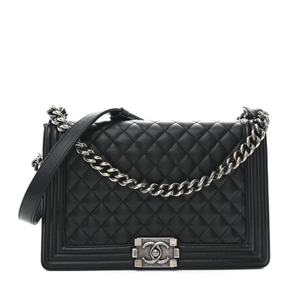 Caviar Quilted New Medium Boy Flap Black