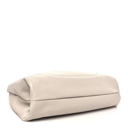 Grained Calfskin Softbit Maxi Shoulder Bag Taupe