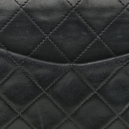 Lambskin Quilted Small Double Flap Black