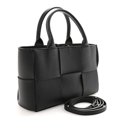Nappa Maxi Intrecciato Arco Tote Black
