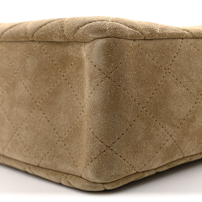 Suede Quilted Camerissimo Case Dark Beige
