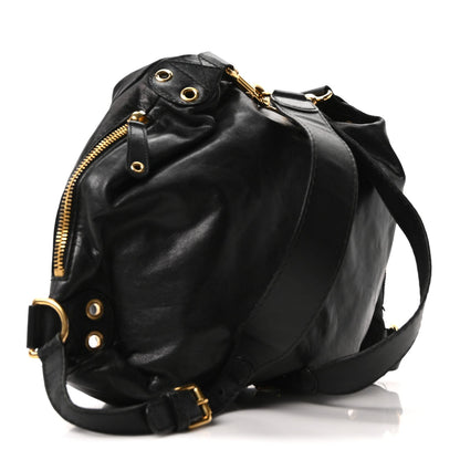 Calfskin Medium Darwin Convertible Backpack Black