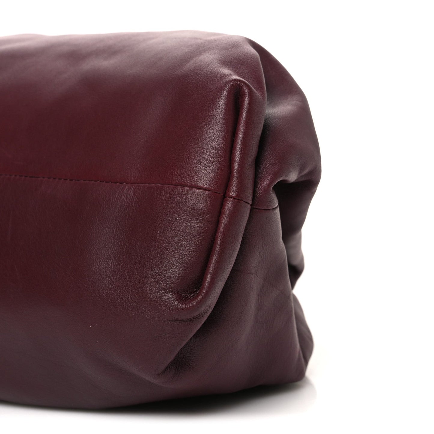 Smooth Butter Calf The Pouch Oversized Clutch Bordeaux
