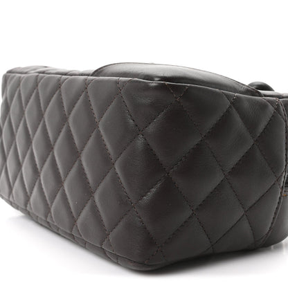 Calfskin Quilted Small Cambon Bowler Dark Brown