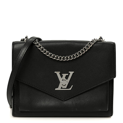 Soft Calfskin My Lockme Chain Bag BB Black