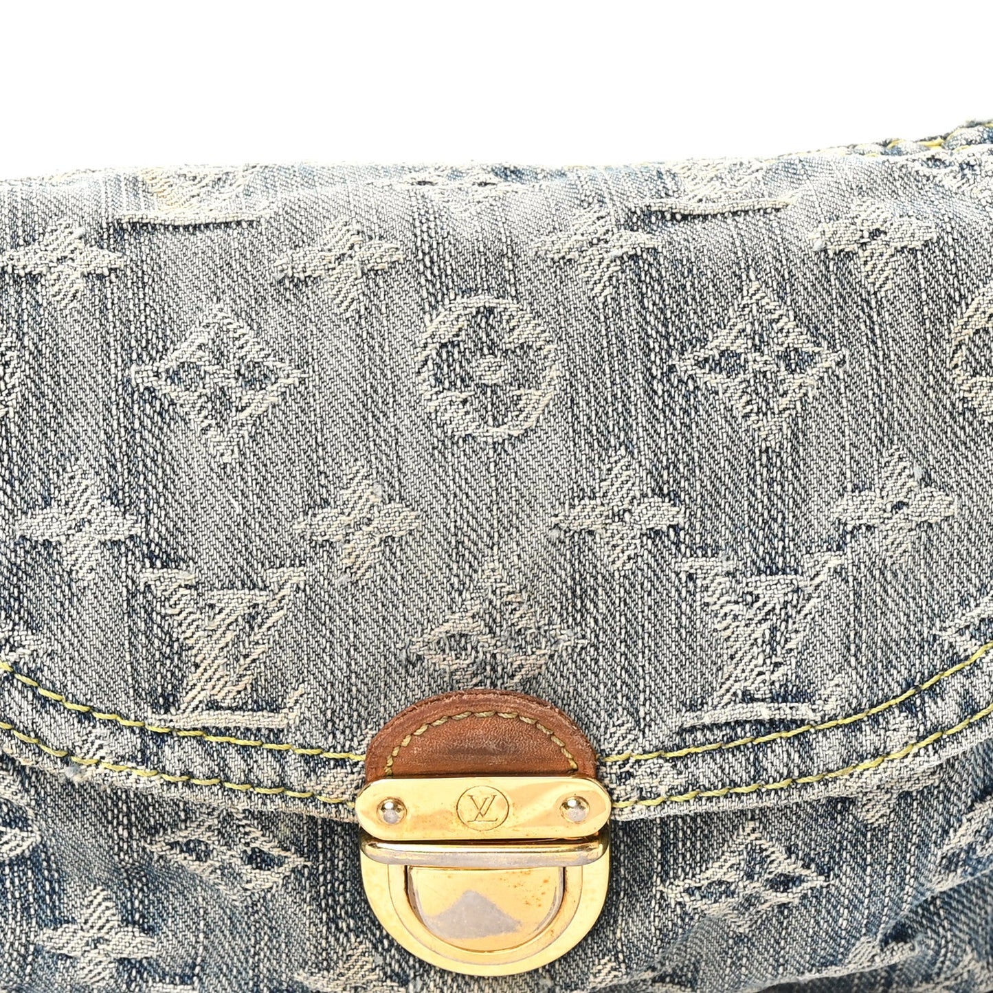 Monogram Denim Mini Pleaty Blue