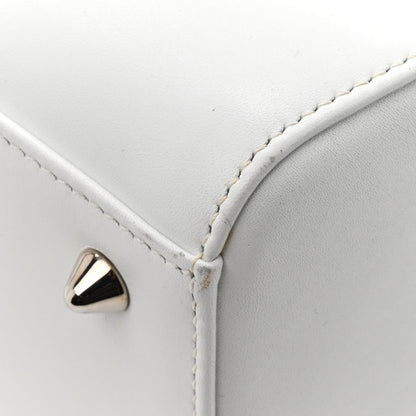 Calfskin Patch Embellished Medium Lady Dior White