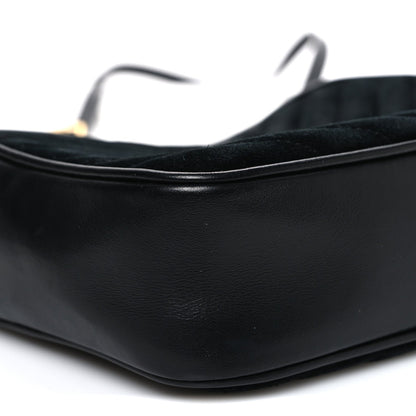 Suede Calfskin Monogram Lou Camera Bag Black